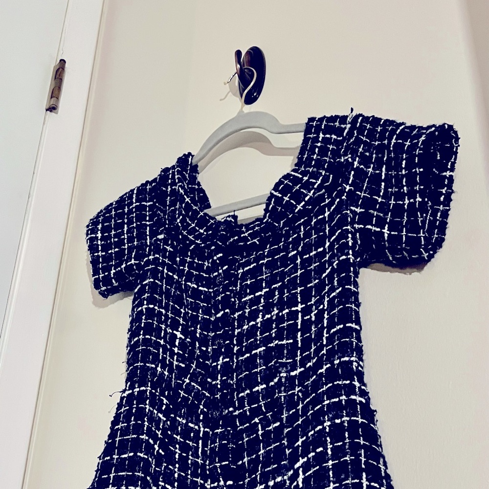 Zara off shoulder tweed dress